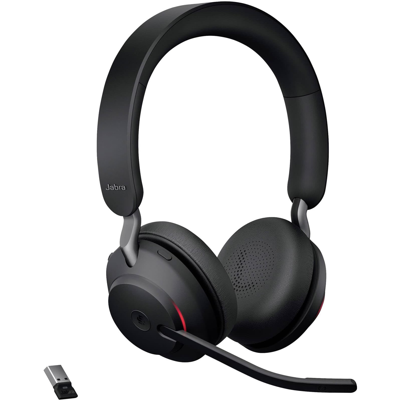 Jabra Evolve2 65, Link380a MS Stereo Stand Black Wireless Headphone