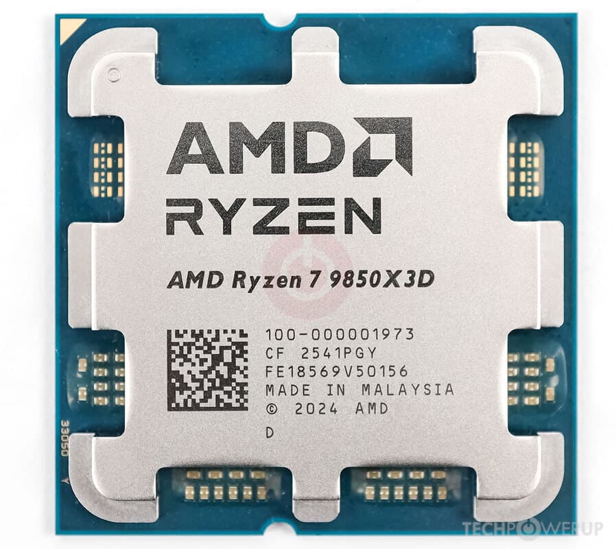 AMD Ryzen 7 9850X3D AM5s 8Cores 16Threads 96Mb L3 Cache CPU