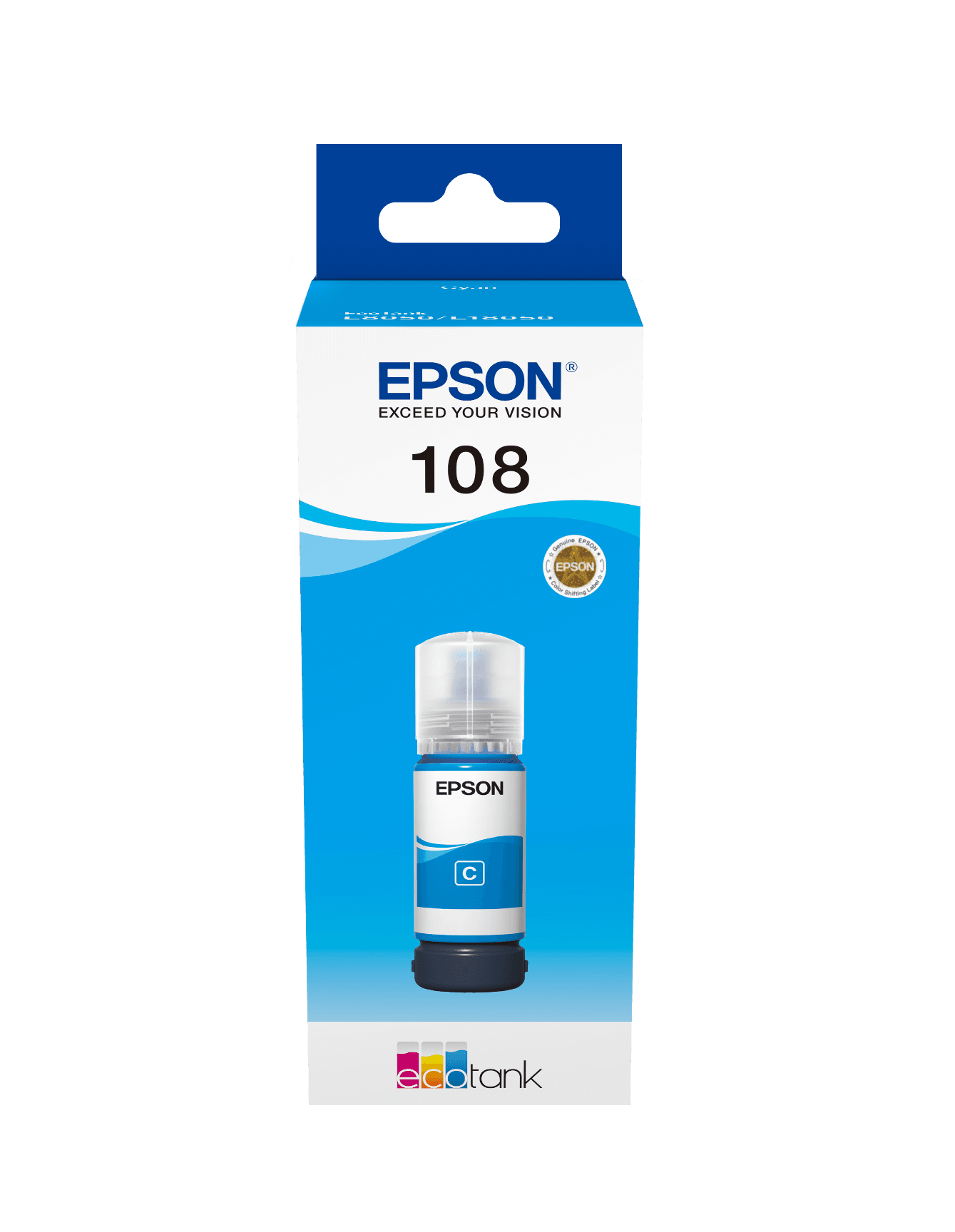 Epson 108 EcoTank Cyan Ink Bottle (L8050, L18050)