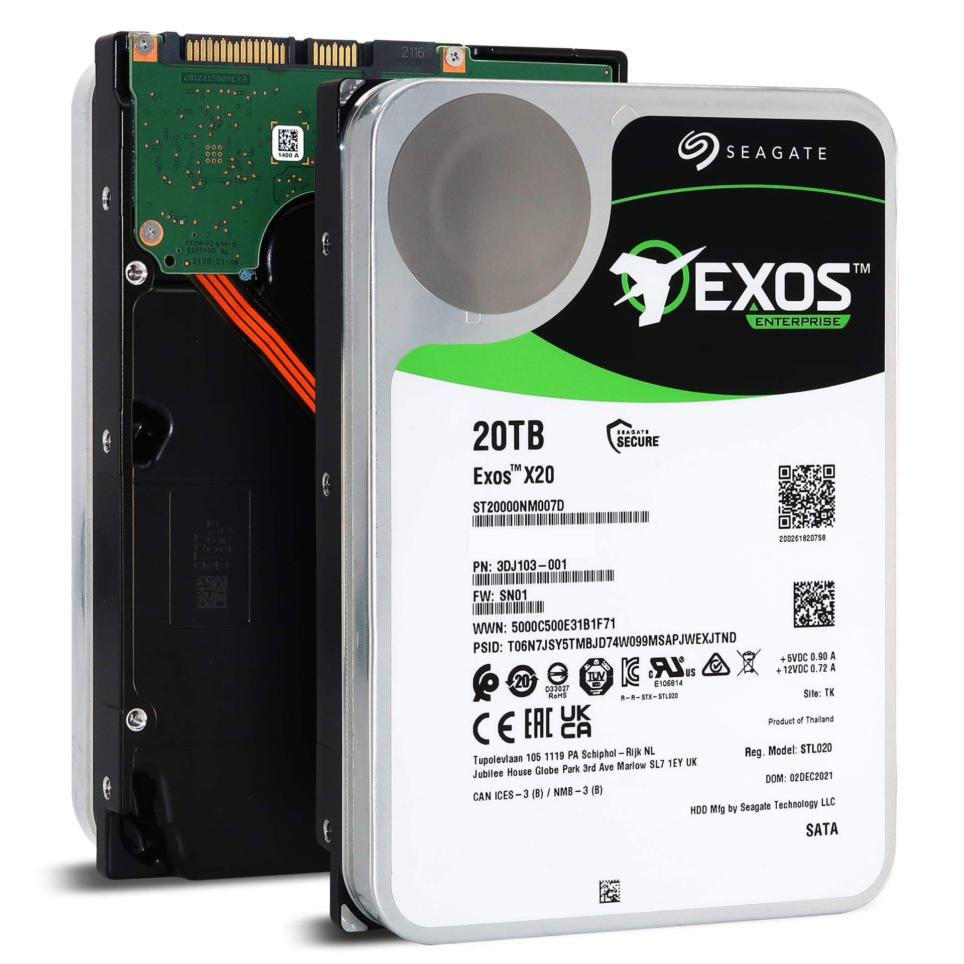 Seagate Exos X20 Enterprise HDD 20TB (ST20000NM007D)