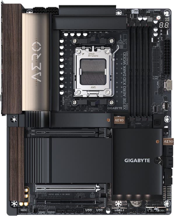 Gigabyte X870E AERO X3D DARK WOOD AM5 ready