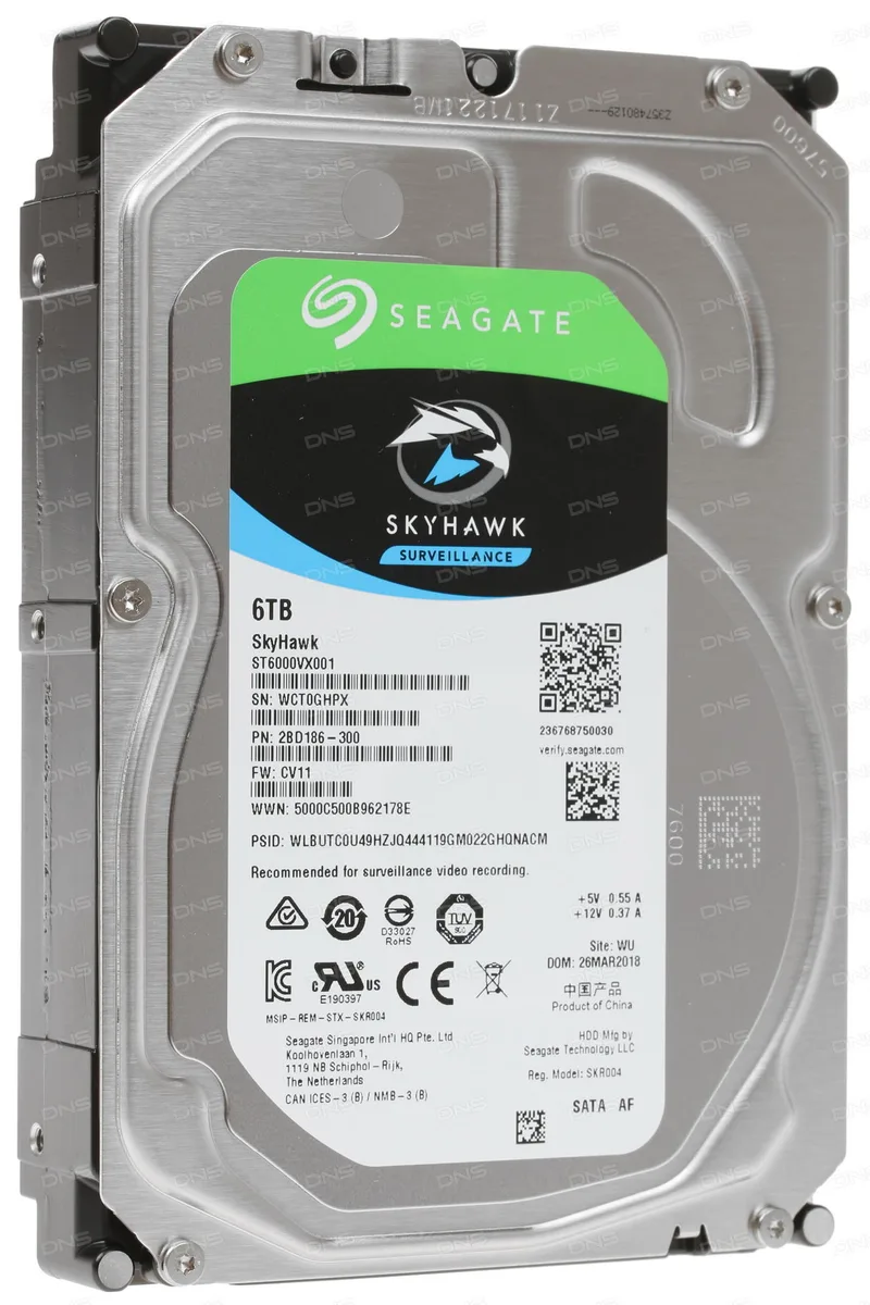 Seagate SkyHawk Surveillance HDD 6TB (ST6000VX008)