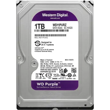 WD Purple Surveillance HDD 1TB (WD11PURZ)