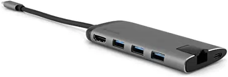 Verbatim USB-C Multiport HUB with LANUSB 3.0 Type-C to HDMI Adapter and Multiport HUB