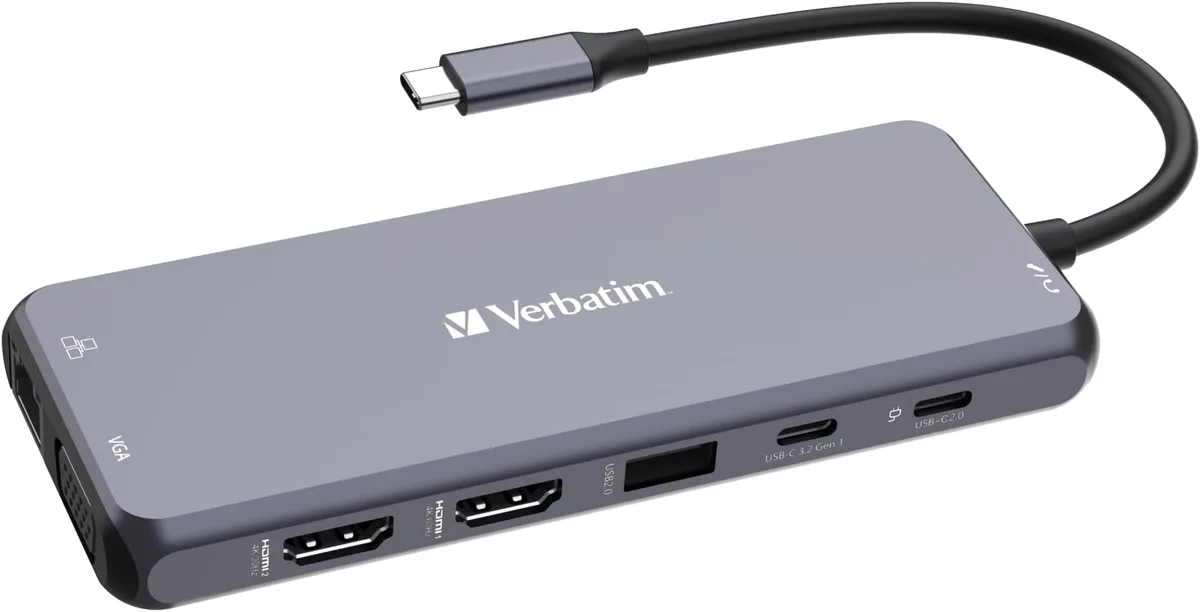 Verbatim USB-C Multiport Hub USB 3.2 Type-C to HDMI Adapter and Multiport Hub