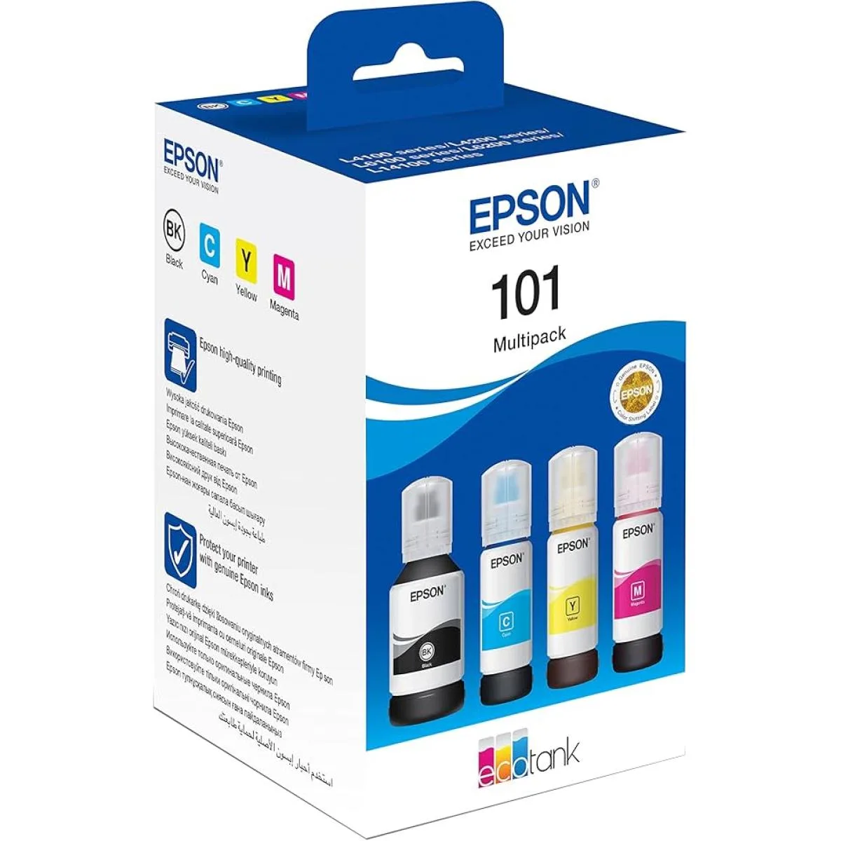 Epson 101 4 Colour Multipack Ink Bottles (for L4150, L4160, L4167, L6160, L6170, L6190)
