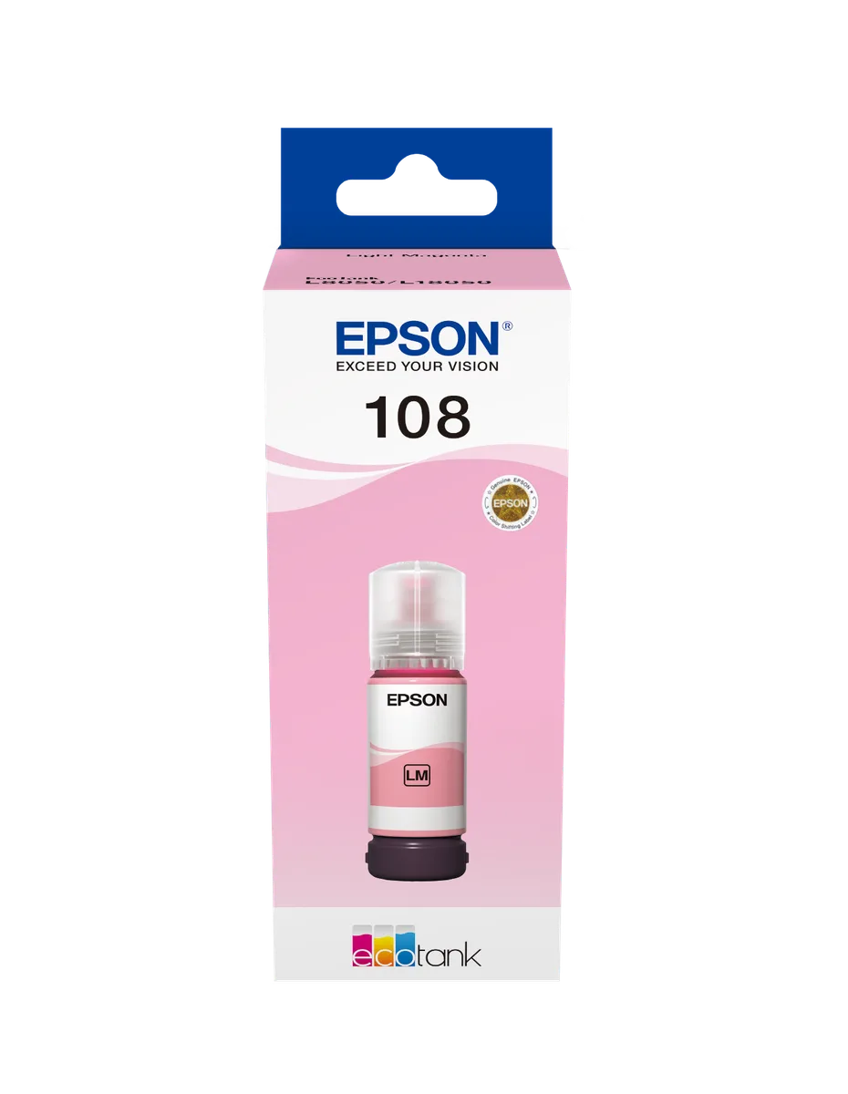 Epson 108 EcoTank Magenta Ink Bottle (L8050, L18050)