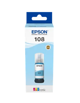 Epson 108 EcoTank Light Cyan Ink Bottle (L8050, L18050)