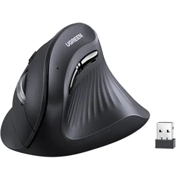 UGreen Vertical Mouse Wireless (Bluetooth 5.0+2.4G) 4000 DPI Max Ergonomic Mouse with 5 Buttons (25444)
